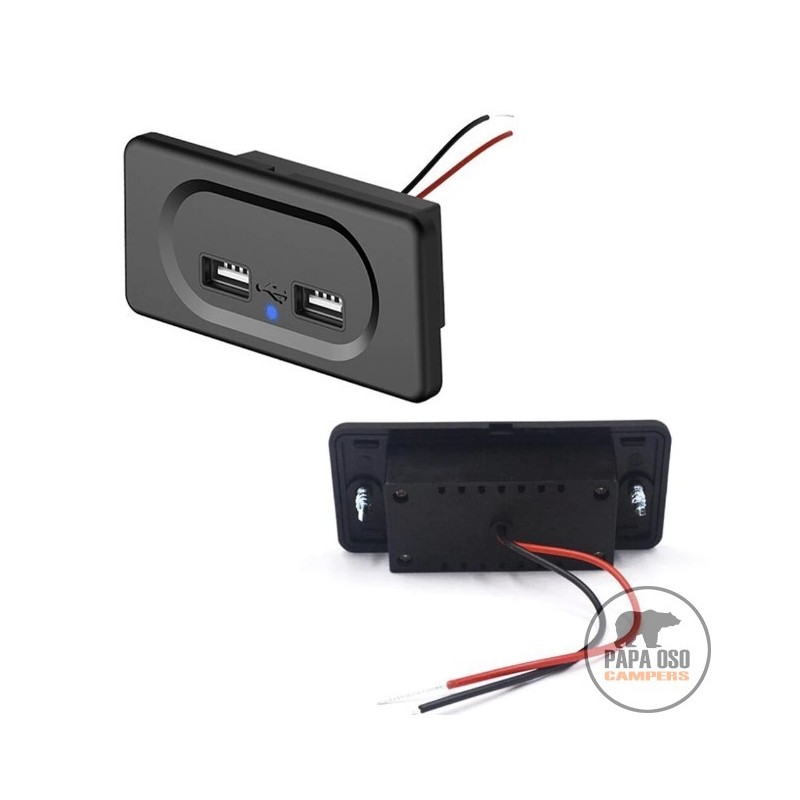 Doble USB pared camper