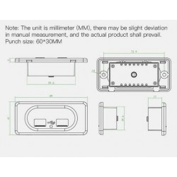 Doble USB pared camper