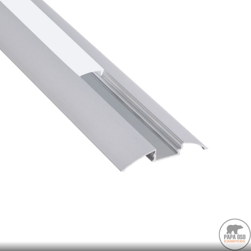 Perfil de aluminio para luz led curva
