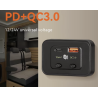 Doble USB con USB C Pared