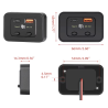 Doble USB con USB C Pared