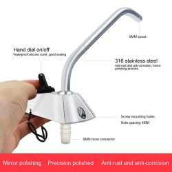 llave de agua con switch 12v