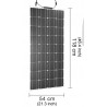 Panel Solar Flexible Monocristalino 100 Watts para 12V