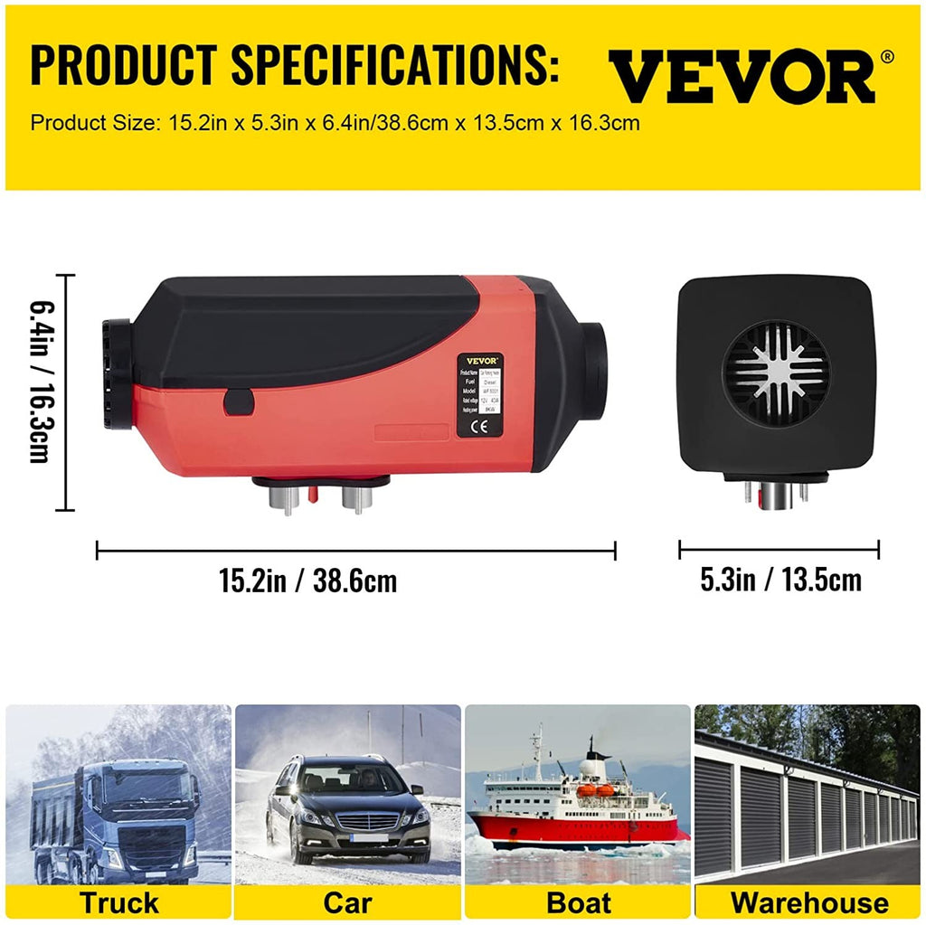 Calefactor diesel 2KW 12v tipo webasto para camper o motorhome