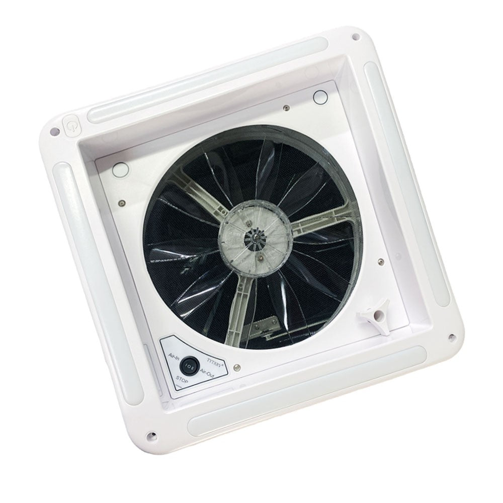 Claraboya 14″ con extractor/ventilador 10″