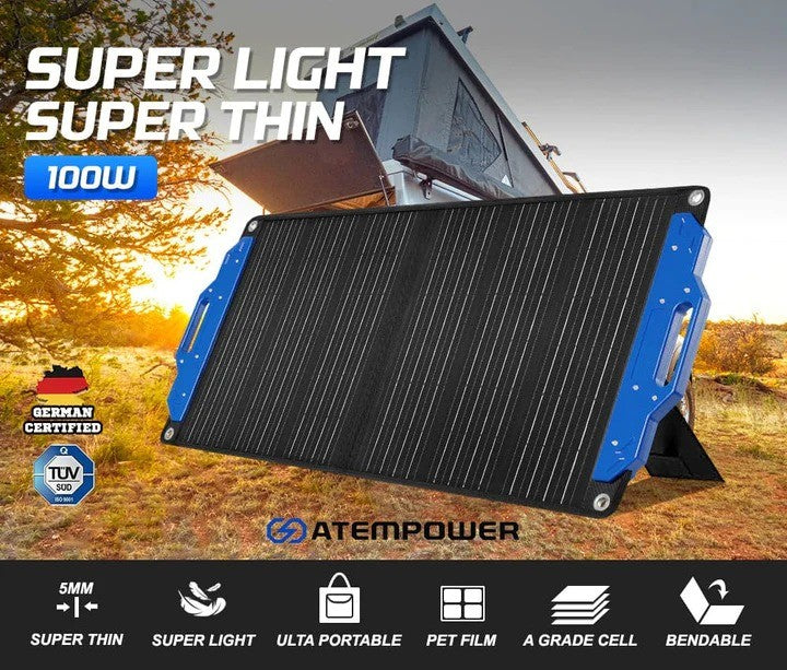 Panel solar plegable 100W Jackery y ecoflow