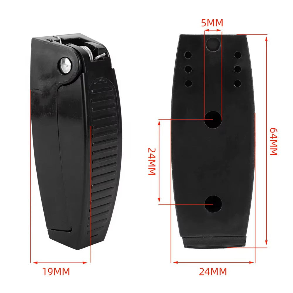 sujetador de puertas tipo pinza negro