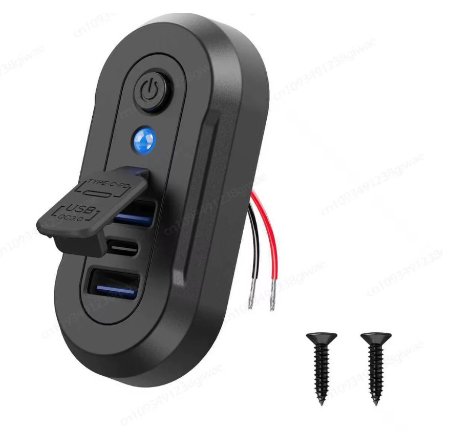 Triple USB pared camper con USB tipo C