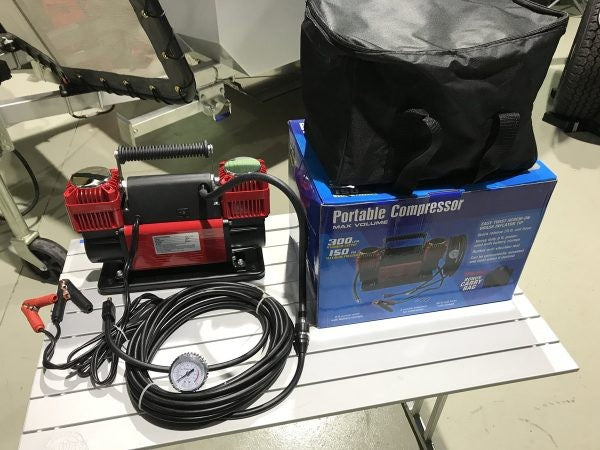 Compresor de aire 300 lt/min 12v doble pistón