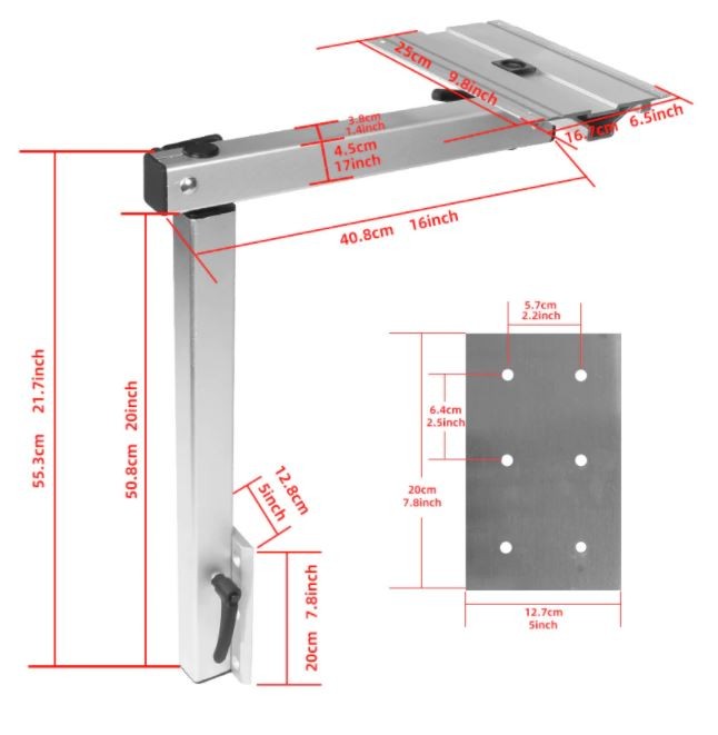 Brazo para mesa camper (brazo 360)