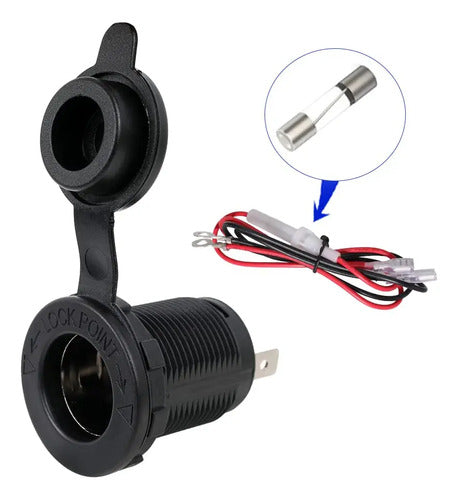 Encendedor De Cigarrillos Femenino De 12 Voltios Para Automóvil, Marina, Atv, Camión, Autocaravana, Barcos, Encendedor, Toma De Corriente, Toma De Corriente, Toma De Corriente, Damavo Ym1084, 12 V/24