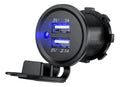 Enchufe De Coche Con 2 Puertos Usb De 2,1 A, 12 V, 24 V, 18 W Negro