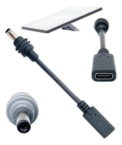 Cable Adaptador Usbc Hembra A Dc Macho Para Starlink Mini Gris