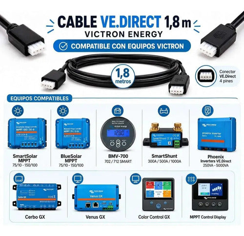 Cable De Comunicación Victron Ve.direct 1,8m