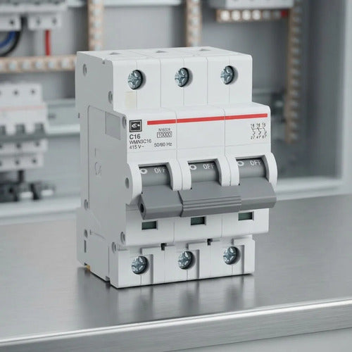 Interruptor Automático Trifásico Abb Wmn3c16 C16 415v 50hz