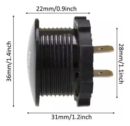 Voltimetro Digital Universal Empotrado 12v-24v Autos Camión