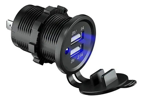 Enchufe De Coche Con 2 Puertos Usb De 2,1 A, 12 V, 24 V, 18 W Negro