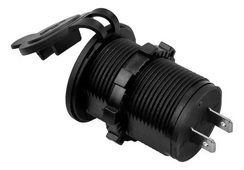 Enchufe De Coche Con 2 Puertos Usb De 2,1 A, 12 V, 24 V, 18 W Negro