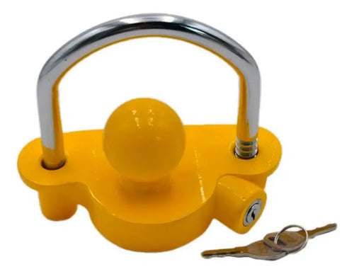 Bloqueo Universal Para Enganche De Remolque Metoware, Ajustable En Amarillo