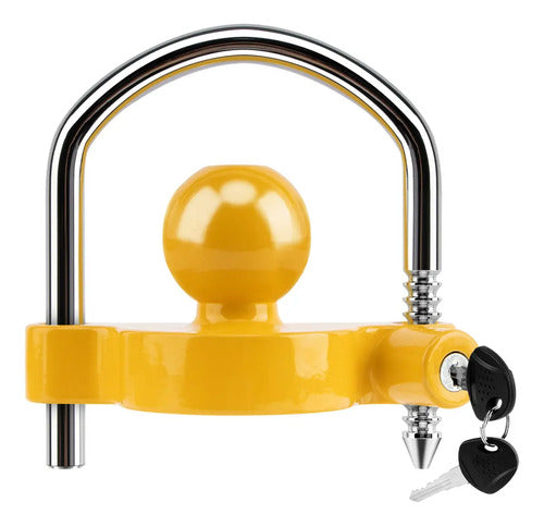 Bloqueo Universal Para Enganche De Remolque Metoware, Ajustable En Amarillo