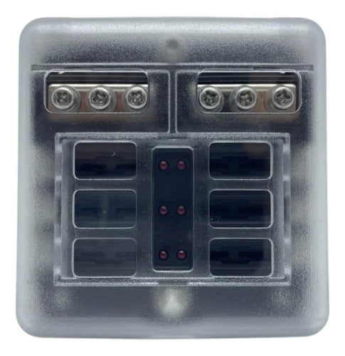 Caja De Fusibles Para Lancha Ghs De 6 Vías Con Indicador Led