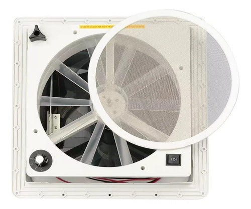 Aireador Extractor Ventilador 12v 35x35cm Motorhome