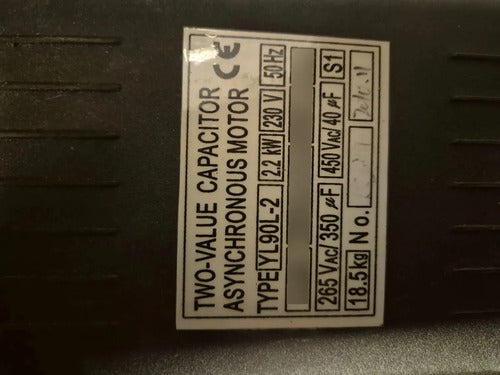 Motor Para Compresor Indura 3hp 220v Negro Monofásica