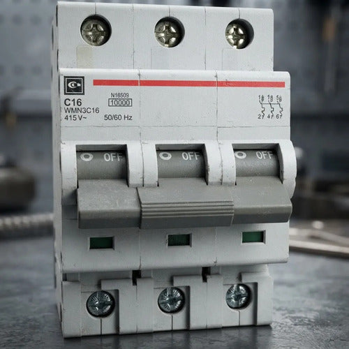 Interruptor Automático Trifásico Abb Wmn3c16 C16 415v 50hz