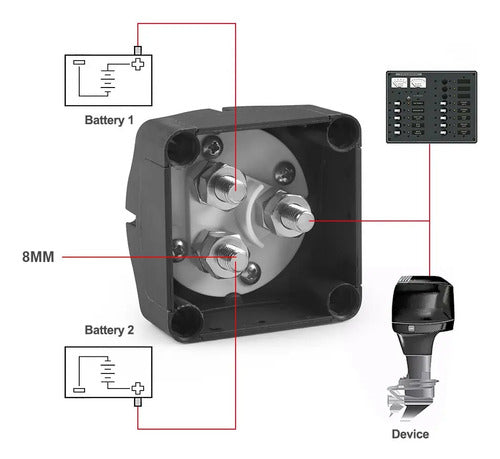 Interruptor De Apagado De Batería De 3 Posiciones, 12-60 V