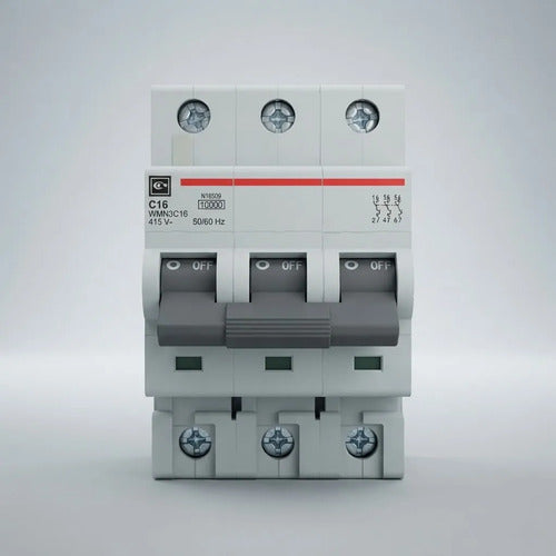 Interruptor Automático Trifásico Abb Wmn3c16 C16 415v 50hz
