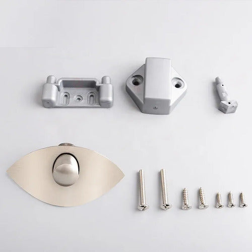 Cerradura Push Lock Metálica Mueble Motorhome Y Casa Rodante Gris