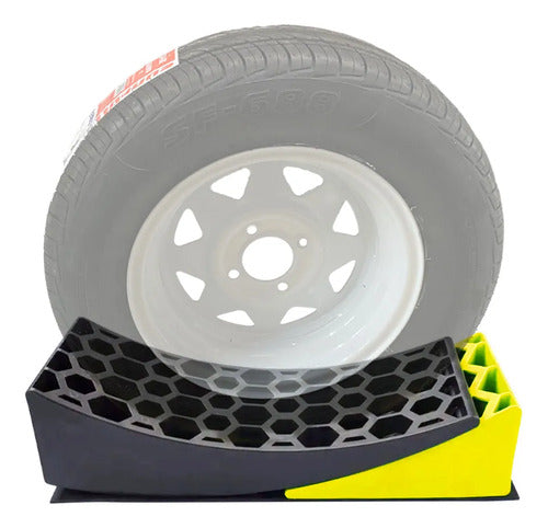 Rampas Nivelacion Camper Motorhome Casa Rodante Con Bolso Amarillo