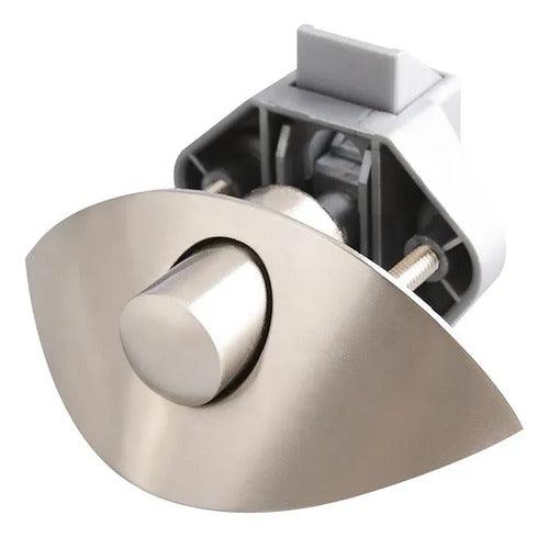 Cerradura Push Lock Metálica Mueble Motorhome Y Casa Rodante Gris