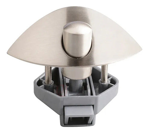 Cerradura Push Lock Metálica Mueble Motorhome Y Casa Rodante Gris
