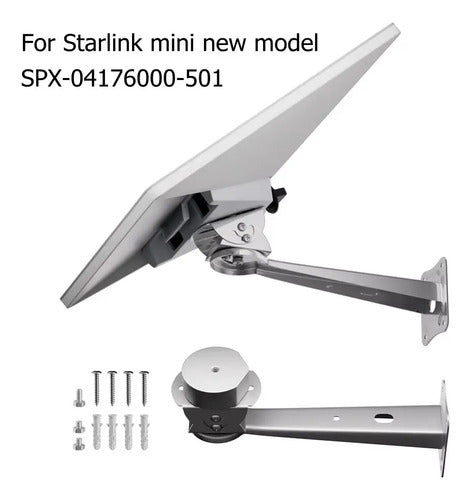 Soporte De Pared 360° Acero Inoxidable Para Starlink Mini Montaje Interior Exterior Ajustable Universal