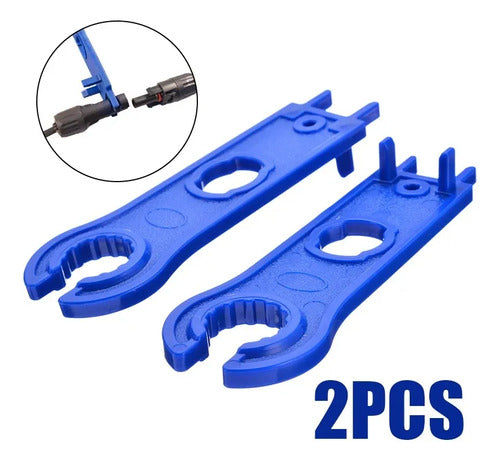 Set 2 Llaves Para Conector Solar Mc4 Azul Azul