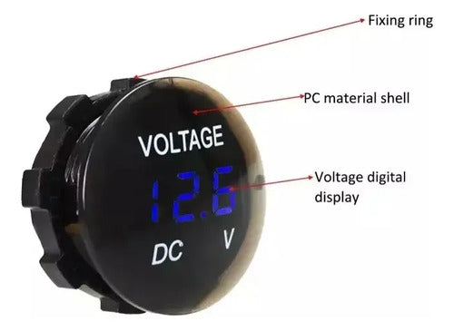 Voltimetro Digital Universal Empotrado 12v-24v Autos Camión