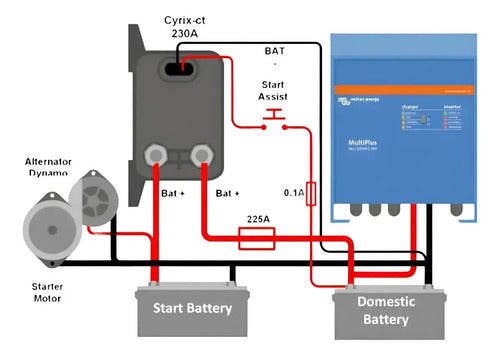 Combinador De Baterías Victron Energy Cyrix Para Sistemas De 12v Y 24v Con 230a