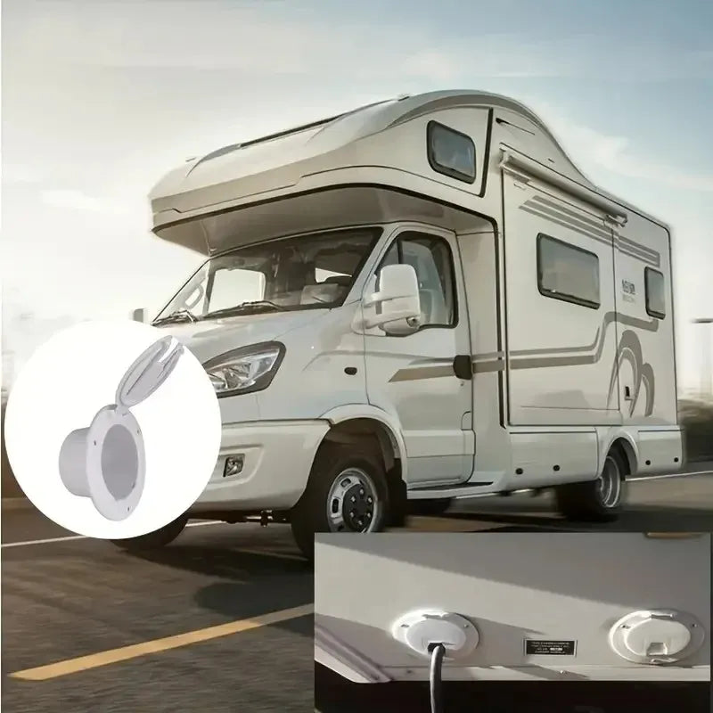 Escotilla Pasacables Rv Autocaravana Tapa 5 Pulgadas Blanca