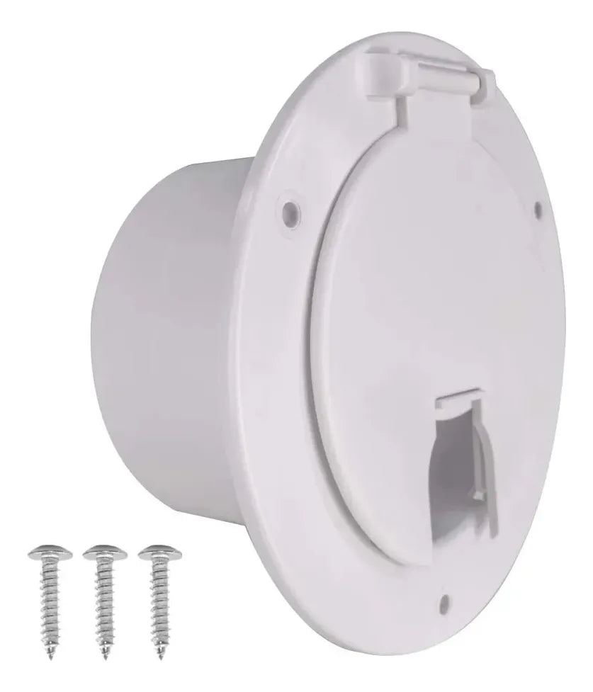 Escotilla Pasacables Rv Autocaravana Tapa 5 Pulgadas Blanca