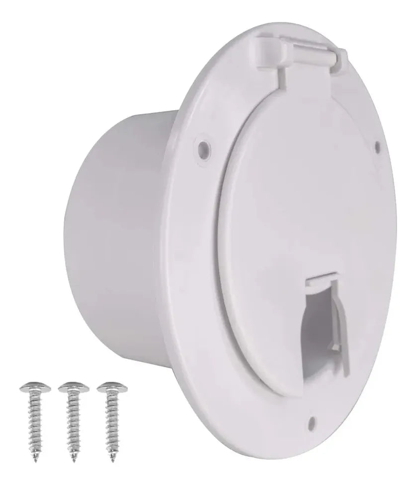 Escotilla Pasacables Rv Autocaravana Tapa 5 Pulgadas Blanca