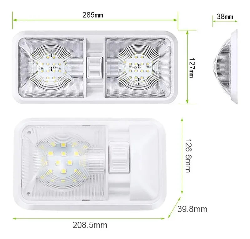Lampara Techo Led Rv Autocaravana Luz Interior 12v 24v