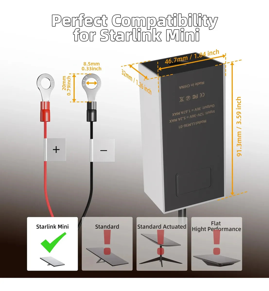 Cable Alimentación 3en1 Starlink Mini 12v 24v Auto